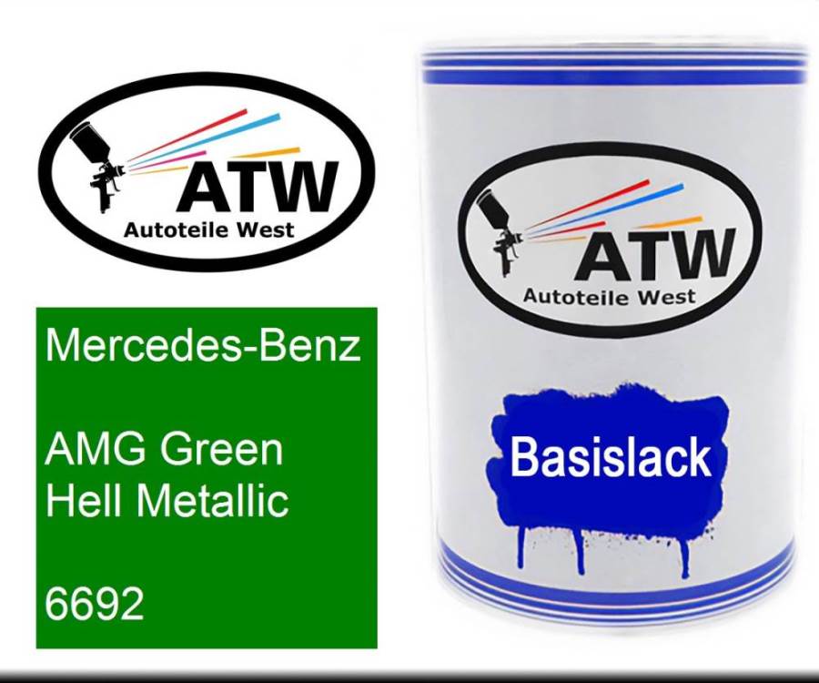 Mercedes-Benz, AMG Green Hell Metallic, 6692: 500ml Lackdose, von ATW Autoteile West.